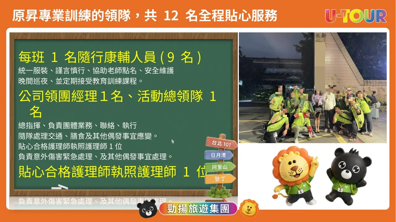原本的領隊介紹頁